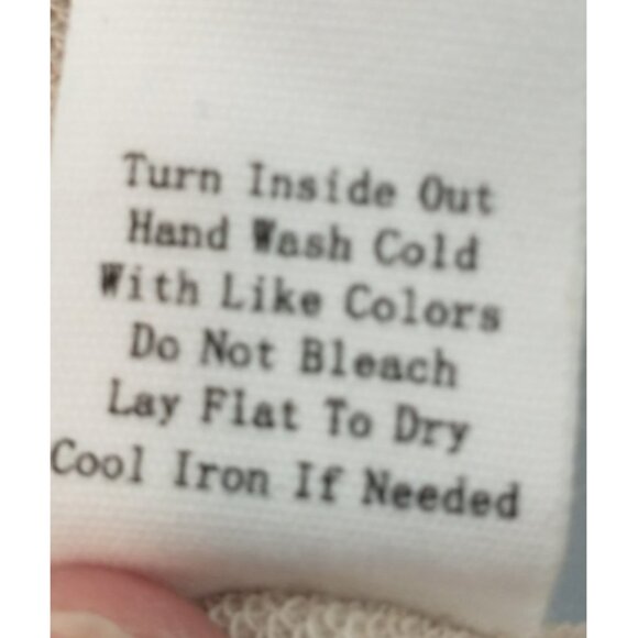 Perch By Blu Pepper Women's Sweatshirt Top Raw Seams Hi Low V Neck Beige - 1X - Picture 6 of 11